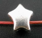 Metal perle stjerne 10 mm - 10 stk