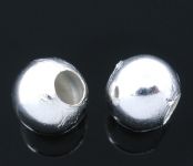 Perler sølvbelagt 8 mm 50 stk