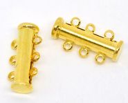 Smykkelås slide guldbelagt 19,7x6,7 mm