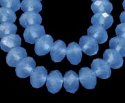 Glasperler 6x4 mm lys blå