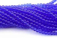 Glasperler 6 mm mellem blå