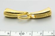 Smykkelås med krog guldfarve 4,5 mm hul