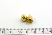 Enderør guldfarve 6 mm 10 stk