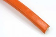 Lædersnøre regaliz orange 10x6 mm