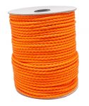 Imiteret lædersnøre Orange 3 mm