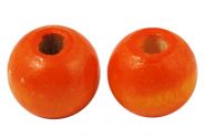 Træperler 9 mm orange 20 stk