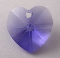 Swarowski crystal hjerte 10 mm lilla 