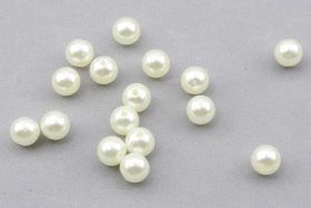 Acryl perler Creme Hvid Perlemor 8 mm - ca. 50 stk 