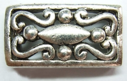 Tibetansk sølvperle 24 x 14 mm 
