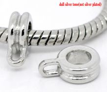 Metal perle loop 11 x 8 mm - 10 stk 