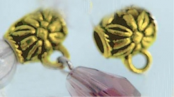 Tibetanske sølv perler guldfarvet med loop 10 stk 