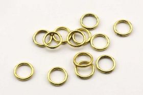 O-ringe Guldbelagt lukkede 7 mm hul ca.20 stk 