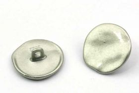 Metalknap 18 mm mat sølv 