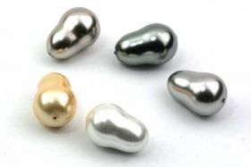 Shell Dråbe perler ca.18x12 mm 5 stk 