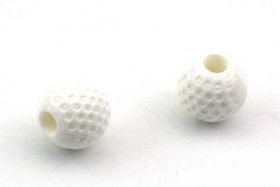 Golf bolde acryl perler 20 stk hvide 