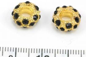 Rhinsten perle guldfarve 5 mm hul 
