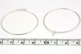 Creoler ørering sølv belagt 10 par 35 mm 