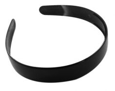 Hårbøjle sort acryl 16-25 mm 