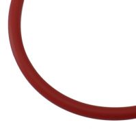 Gummisnøre 4 mm hul rød 