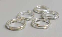 O-ring dobbelt 3,8 mm hul Sølv farvet 50 stk 
