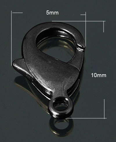 Smykke lås gunmetal 5x10 mm 10 stk 