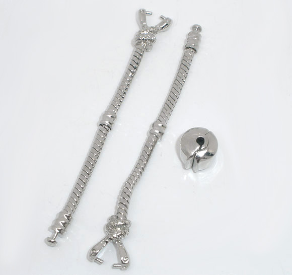 Armbånd til ur og store perler 2x9,5 cm 