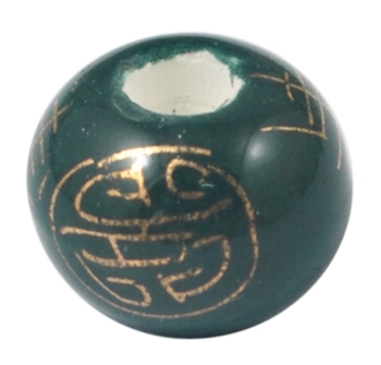 Porcelæns perler håndlavede 12x9 mm grøn 