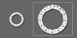 O-ring sølvbelagt twisted 6 mm hul 