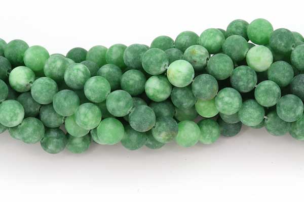Frosted Grøn Jade 8~9 mm 