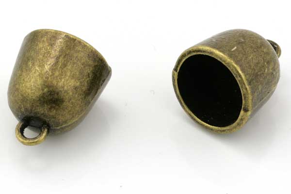 Enderør Antik Bronce 11,3 mm hul 10 stk 