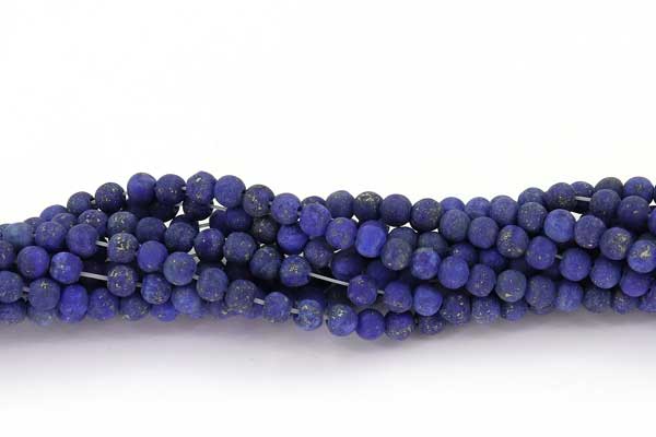 Lapis Lazuli frosted 4 mm 