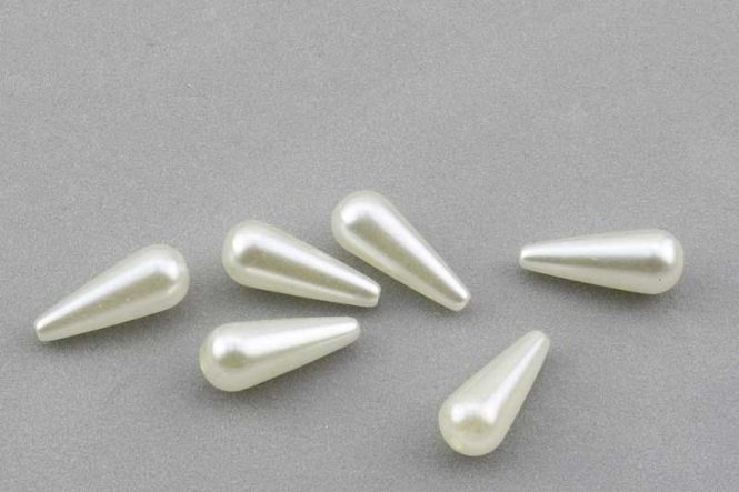 Dråber imiterede perler 10 stk 