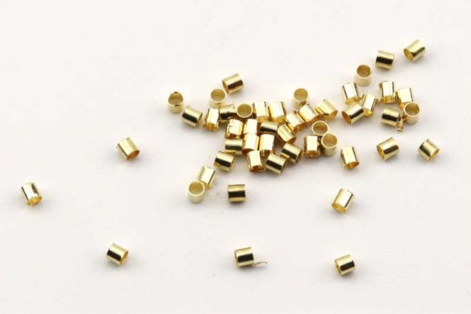 Wireklemmer 100 stk -1,5 mm hul guldbelagt 