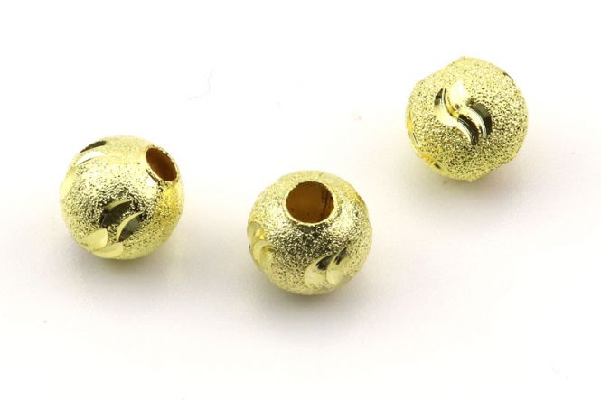 Stardust perler 10 m/m Guldbelagt med mønster 