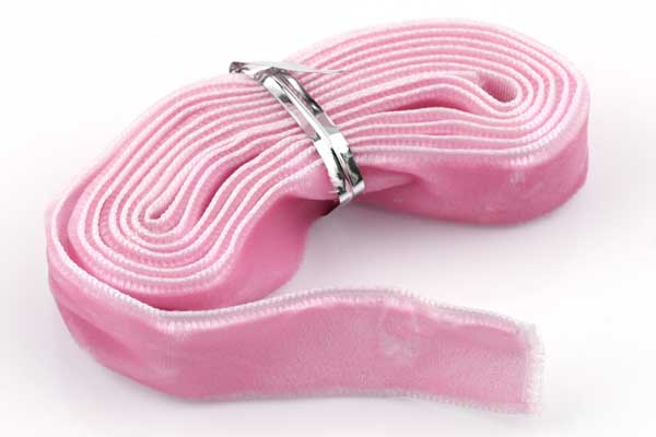 Fløjlsbånd 16 mm 1 bundt Pink 