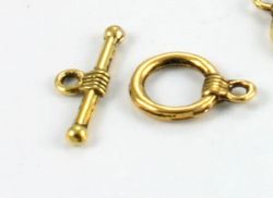 Smykkelås antique golden 10 sæt. 