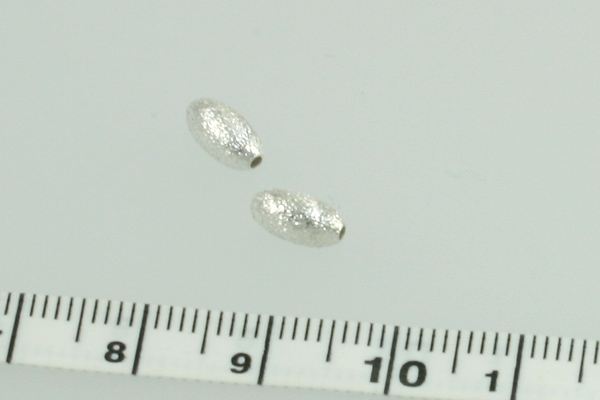 Stardust perler 4x8 mm sølv farve 50 stk 