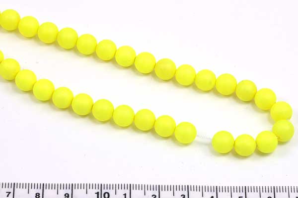 Jadeperler neon gul 8 mm 