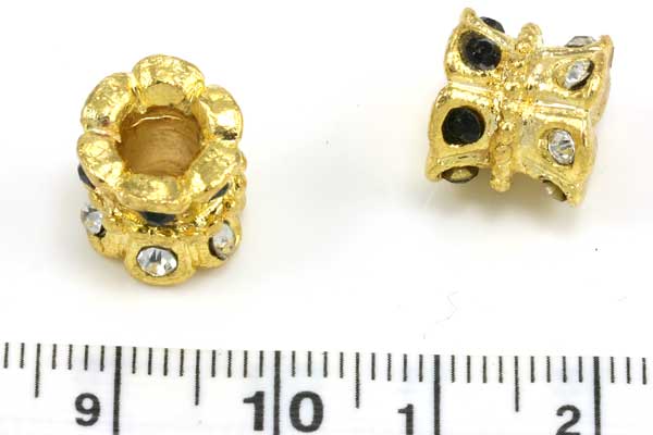 Rhinsten perle guldfarve 4,5 mm hul 