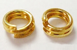 O-ring dobbelt 3,8 mm hul Guld farvet 50 stk 