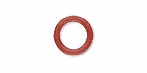 Gummioringe rødbrun 8 mm hul 20 stk 