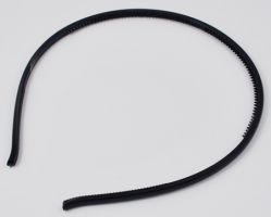 Hårbøjle sort acryl 4 mm 