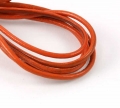 Lædersnøre orange 2 mm