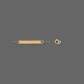 Enderør gold plated messing 11 x 2 mm