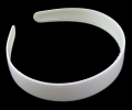 Hårbøjle hvid acryl 16-25 mm